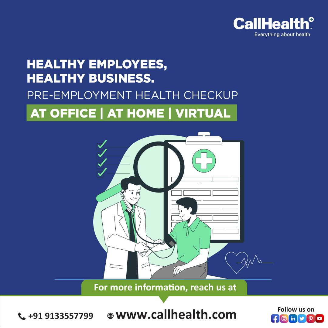 Prioritize Employee Health with Our Corporate Annual Health Check Services!

Website: callhealth.com/corporate-solu…
Call: +91 9133557799

#corporatewellness #corporatehealthchecks #employeehealth #annualhealthcheck #annualhealthcheckup #employeewellbeing #virtualdoctorconsultation