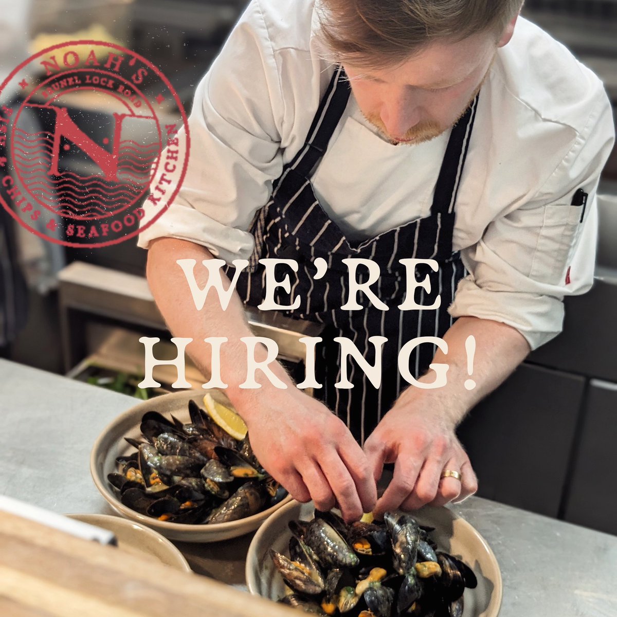 With our new outdoor terrace coming very soon, we’re on the lookout for more team members to join the Noah’s family.

🔪 Chef de Partie
🥂 Front of House 

Check out Indeed for more details, or drop us an email with a CV to: hello@noahsbristol.co.uk

#werehiring #chefjobs