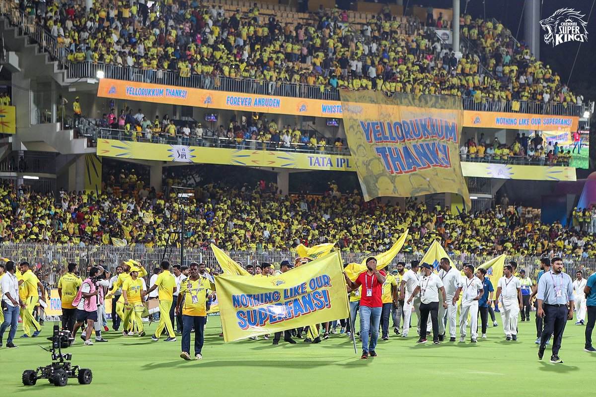 #YellorukkumThanks to the superfans who filled Anbuden and our hearts! 💛♾️ #WhistlePodu 🦁💛