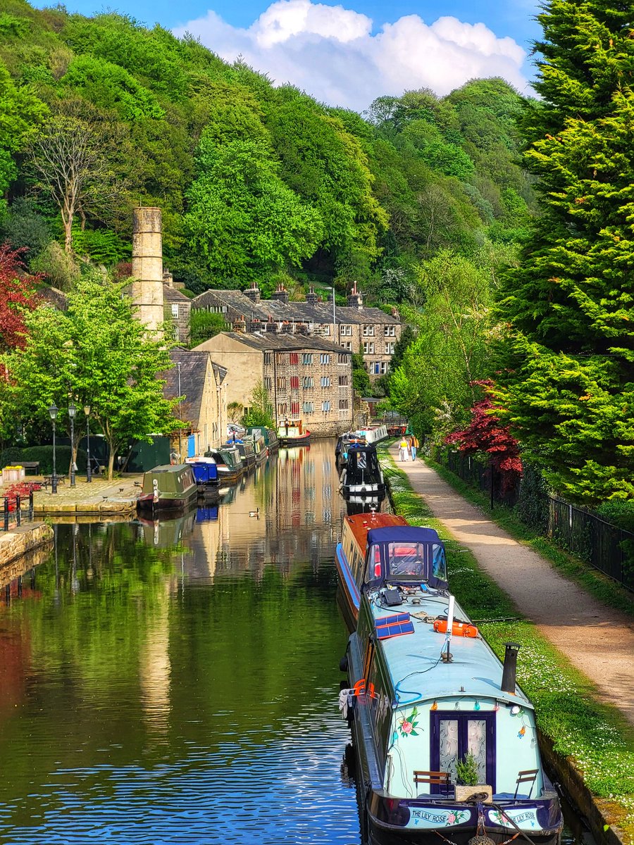 The Rochdale canal at Hebden Bridge in West Yorkshire.