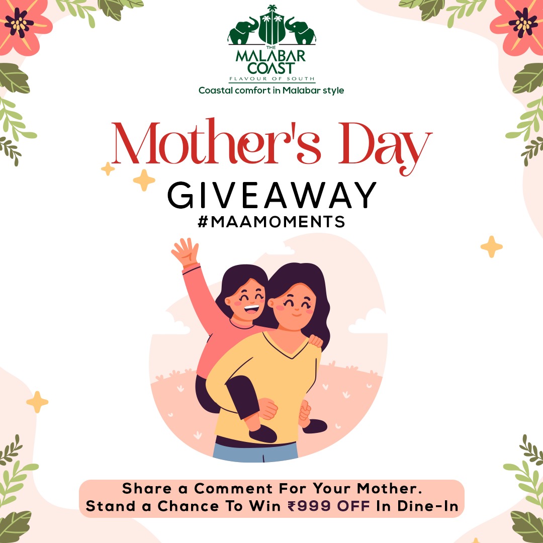 Share a best comment for your mother on the occasion of mother's day, 3 best comments will be rewarded by the discount of Rs. 999 in Dine-in. Contest valid till 18th May. #mothersday #contest #giveaway #food #discount #mothersdaycontest #finedine #indore