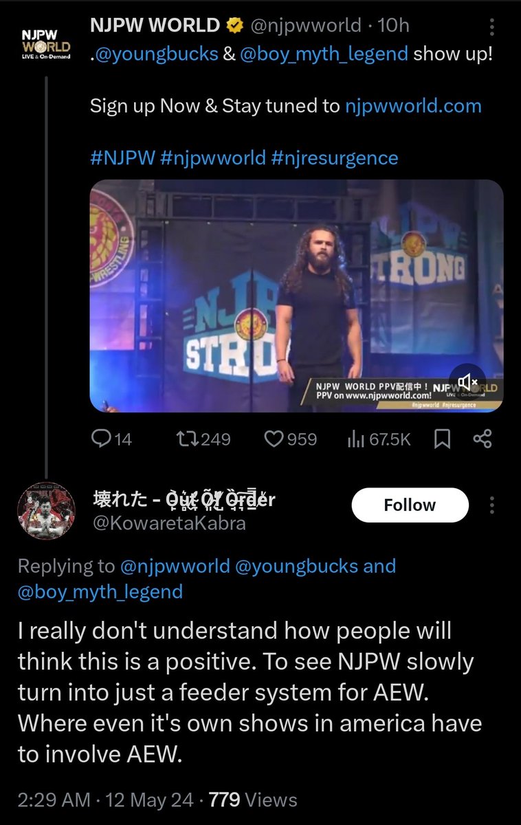 NJPW gets NOTHING out of this partnership! Except:

- AEW TV rights in Japan so they make money on all AEW shows

- Bullet Club licensing money

-Having Mox, Bryan, ect work more NJPW shows than Roman worked WWE shows last yr

-A joint ppv that makes more than Wrestle Kingdom