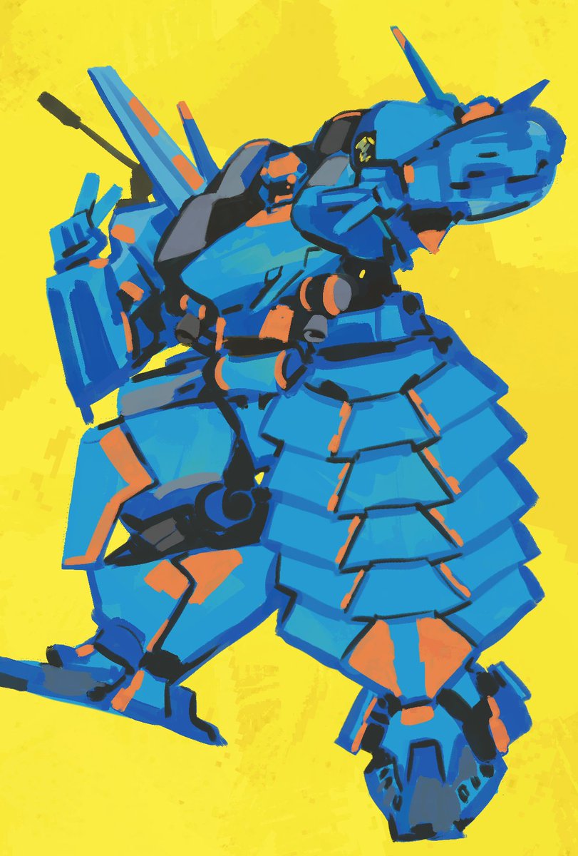 solo standing v no humans robot yellow background mecha  illustration images