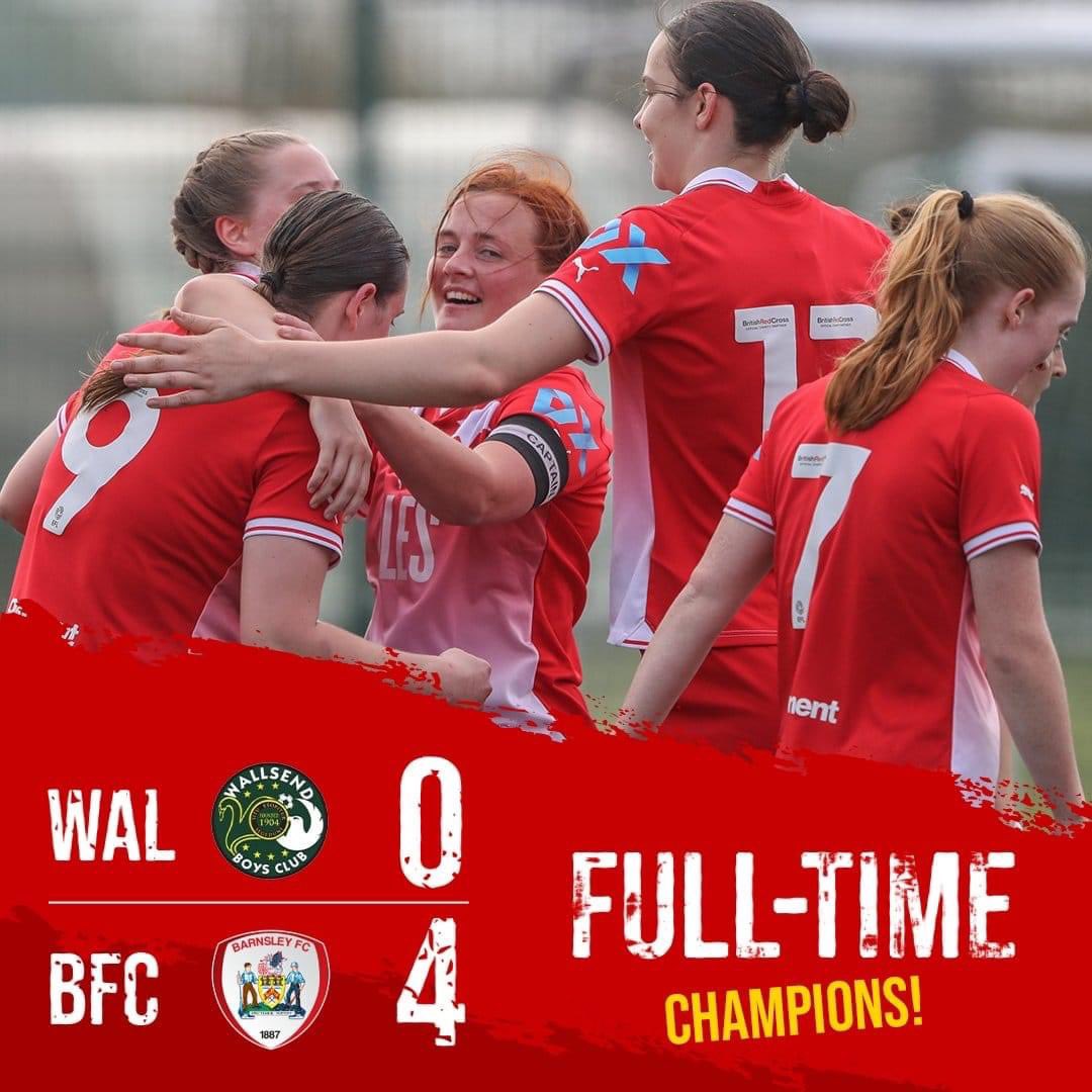 Well done Barnsley women on winning the league 💪⚽️⚽️⚽️⚽️ Let’s hope the lads do same next season with a proven Manager/ coach #barnsleyfc 🤔🤔🤔