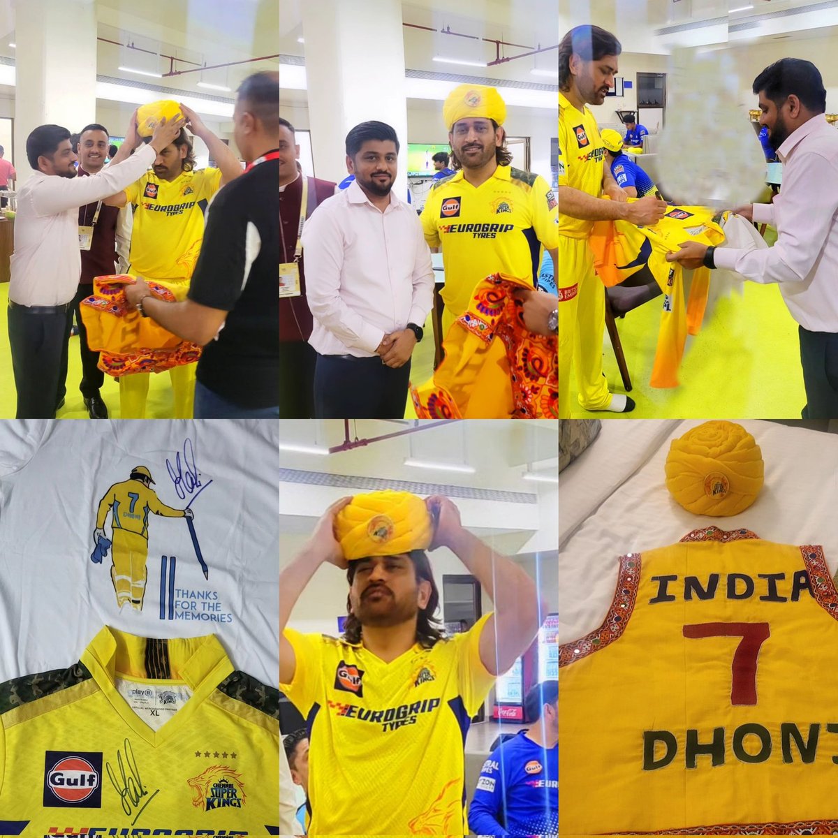 Some Yellove Love From Rajasthan For MS Dhoni!! Thank You @rajasthanroyals 💛