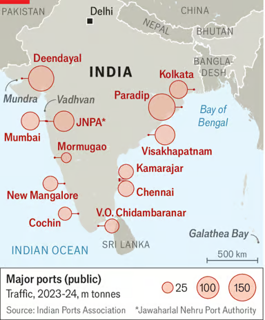 🇮🇳 - Indian ports are undergoing deep transformation as country positions itself as node for global supply chains • Capacity at major Indian ports has more than doubled in past decade • Average turnaround time are dropping in key ports, making maritime hubs more attractive