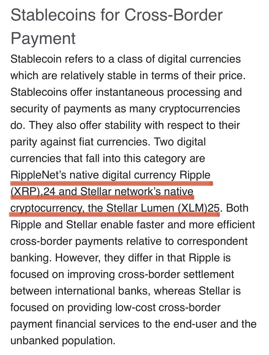 WOW! 💥

Payments Canada 🇨🇦 mentions in their document „How cross-border payments are evolving“ both #Ripple and Stellar! 

Both are mentioned in the category „Stablecoins for Cross-Border Payment!“ 

And Ripple is about to launch its U.S. stablecoin this year! 🙌🏼