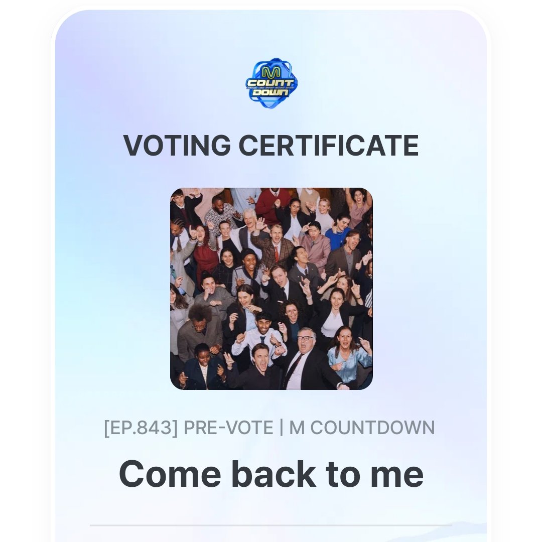 ARMYS DONT FORGET TO VOTE FOR 'COME BACK TO ME' ON MCOUNTDOWN, LETS WIN FOR OUR JOON💜‼️ 🗳:mnetplus.world/community/vote…