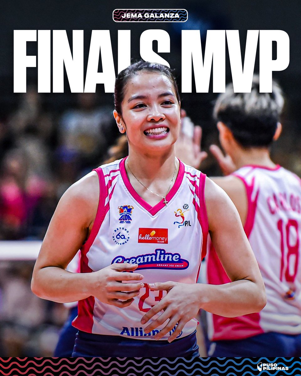Who else but Jema? 💗

Jema Galanza is your Finals Most Valuable Player! 

#PVL2024 #TheHeartofVolleyball 

📸: PVL Media