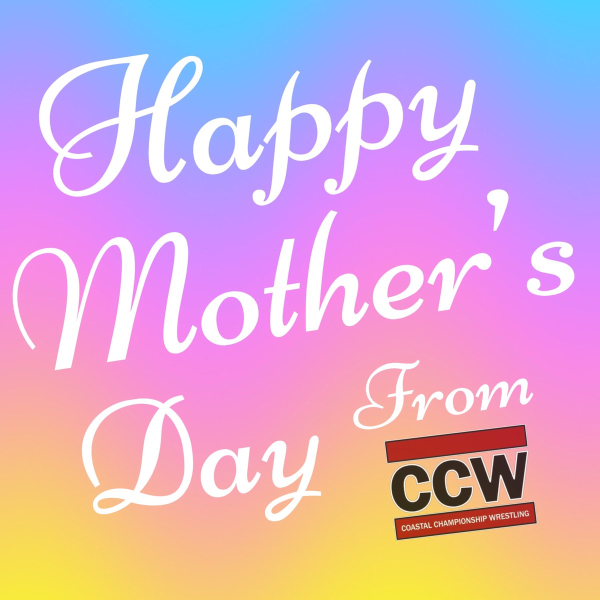 We are grateful for all the Mom’s out there. Happy #MothersDay from Coastal Championship Wrestling! ❤️