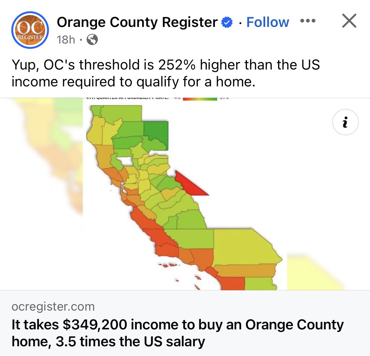 This is why I don’t and may never own a house here. $349,000 annual income to buy here…