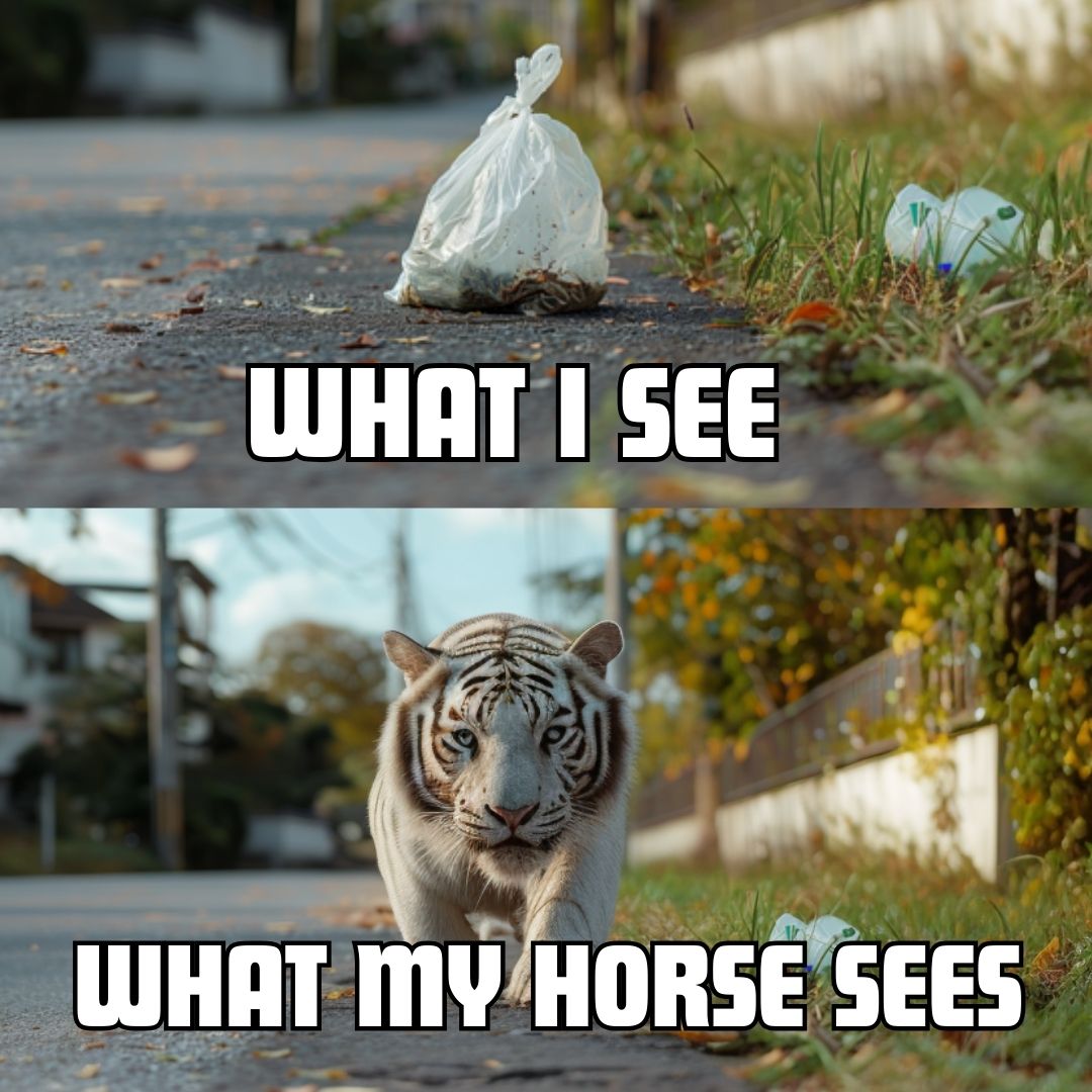 Surprise tiger ambush!  #equine #horses