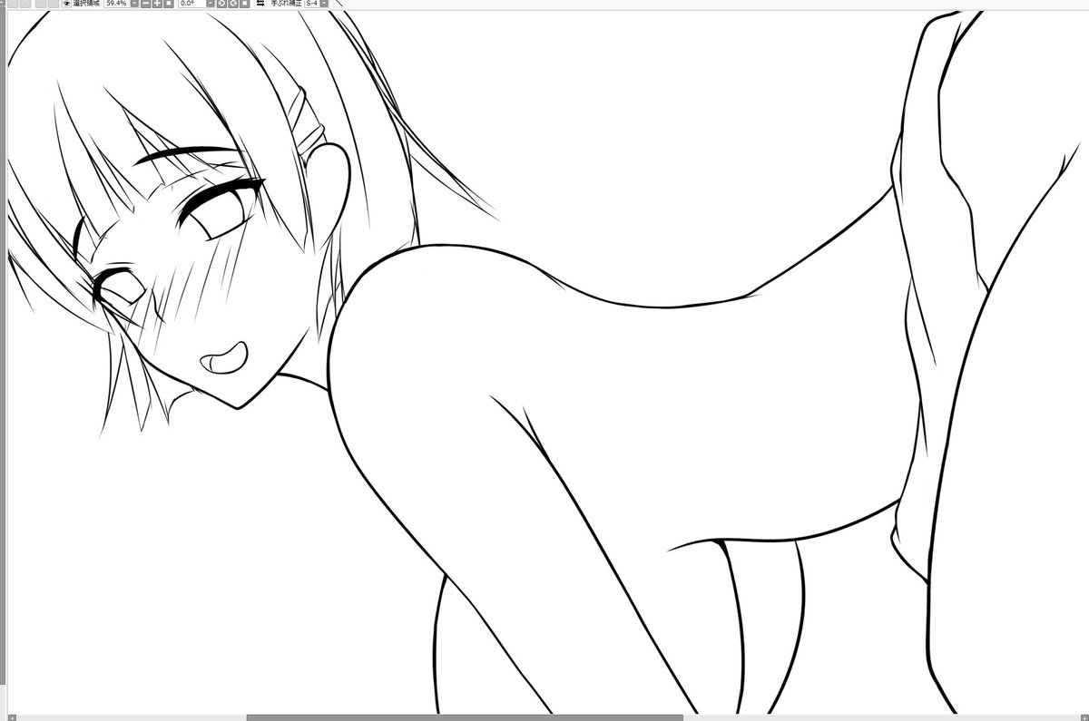 昨日に続き今日も線画を完成させて着色準備をしていましたですわ〆(*゜ー゜)b 