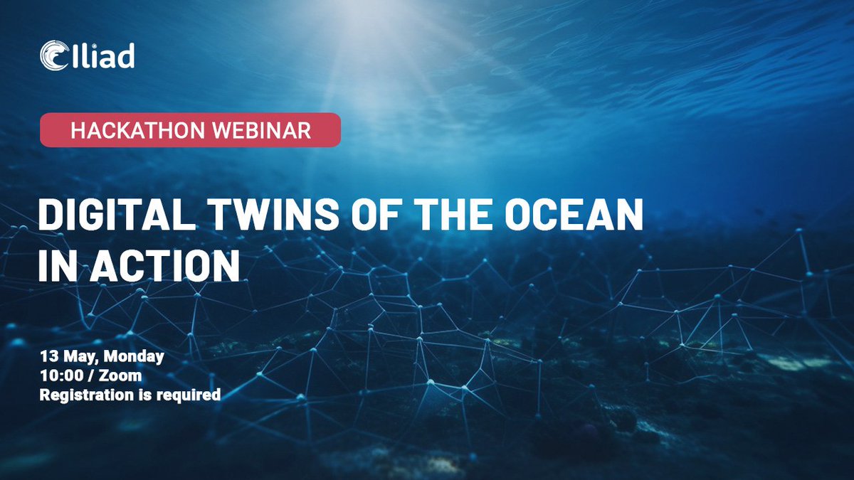 Join the 1st of 3 inaugural webinars of the Iliad Hackathon Mon 13/5 10 am. Practical implementations of digital twins, from @ocean_twin ecosystem. Focus will be on leveraging digital twin technology for society. Learn how to join the #oceantwinshackathon connect.groundstation.space/digital-twins-…