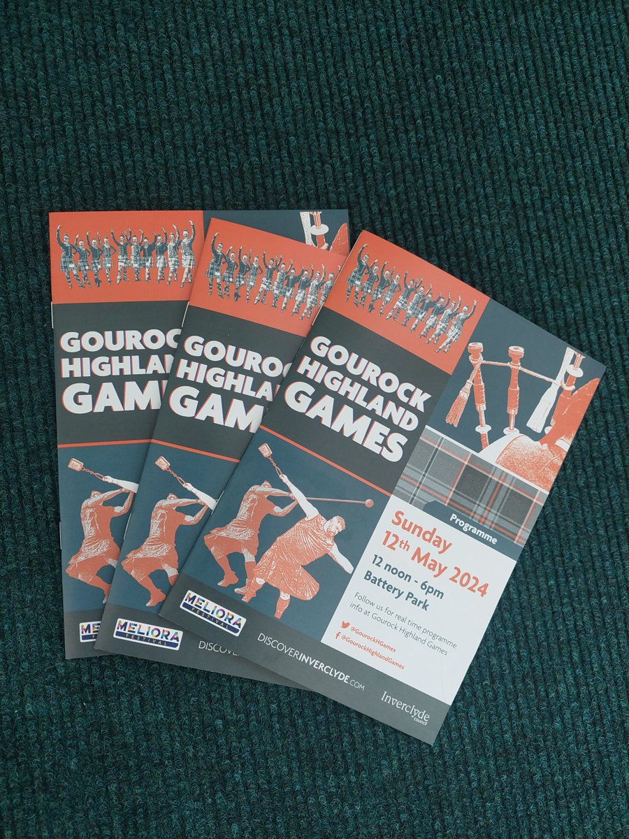 Pick up a FREE souvenir programme for this year's Gourock Highland Games available at entrances, trader stands and across the site. #GHG24 #GourockHighlandGames #DiscoverInverclyde