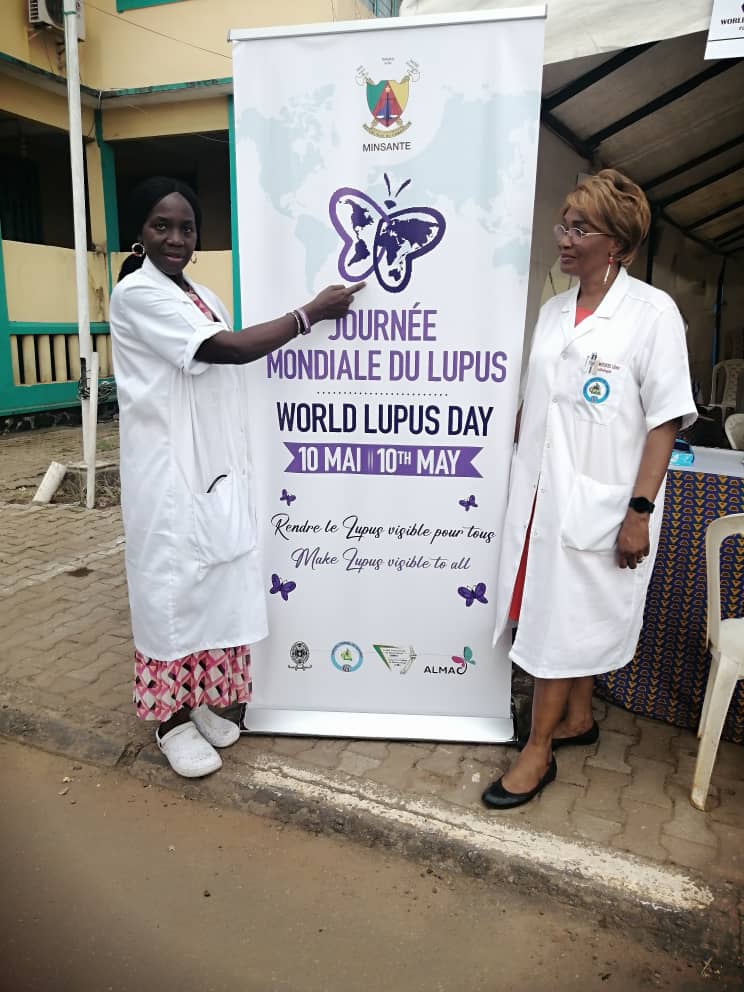 Lupus awarness campaign in the Yaoundé central hospital.