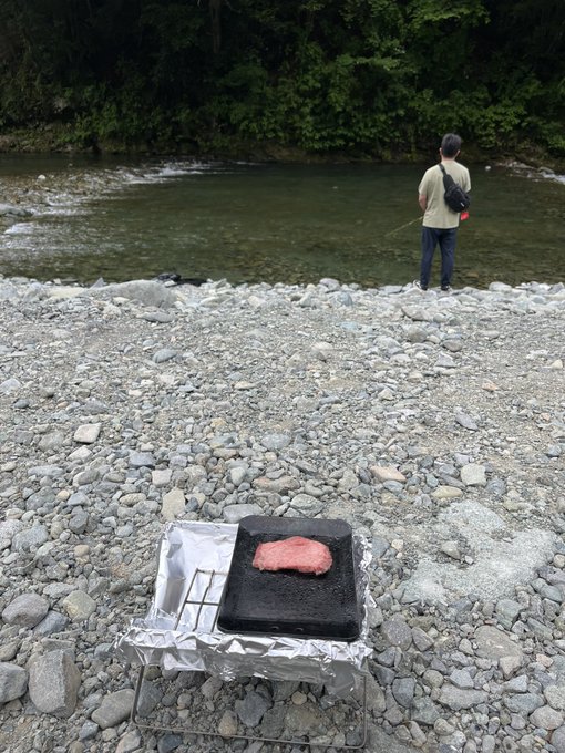 今日は念願の「釣りしながらBBQ」を満喫してきました🎣🍖なんという欲張りセット😇
#ゆ～のすフィッシング
#ゆ～のすキャンプ 