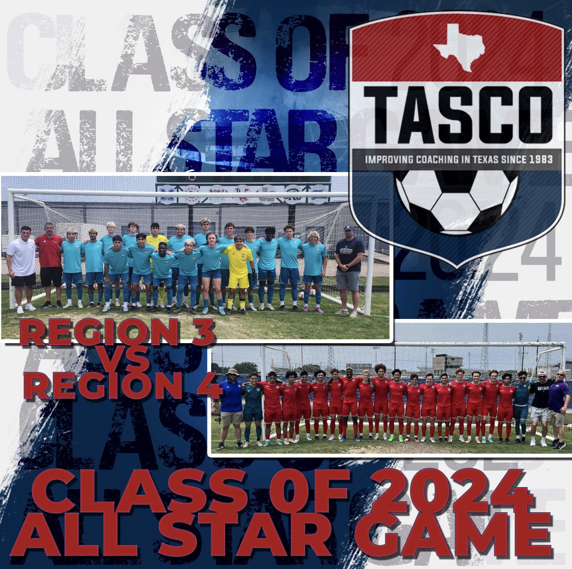 The weather was pretty great for our All Star game between Region 3 and Region 4 Boys teams yesterday! What a great way to end the 2023-2024 season for Texas Soccer! #TASCO #TASCOAllStar #TXHSSoccer #TXHSSoc