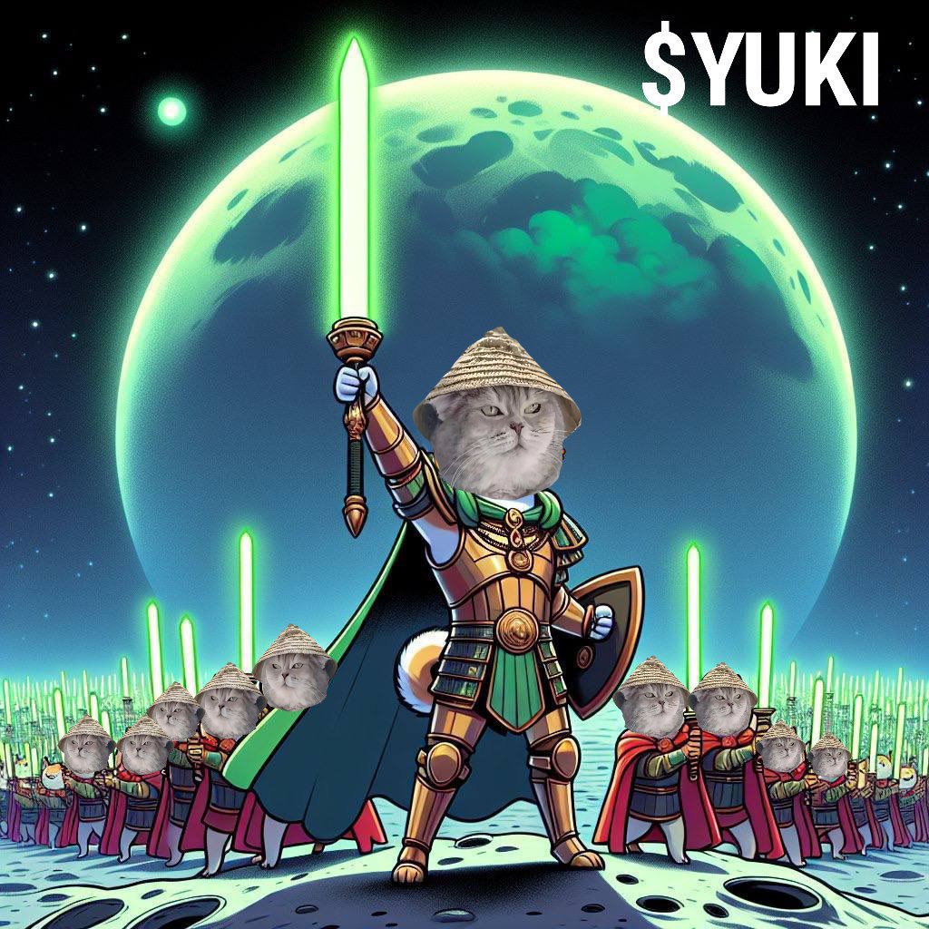 @100xAltcoinGems The world is already surprised by #YUKI, great community, great team and all organically! Swords up ⚔️ @YukiSamuraiCat send it 🚀