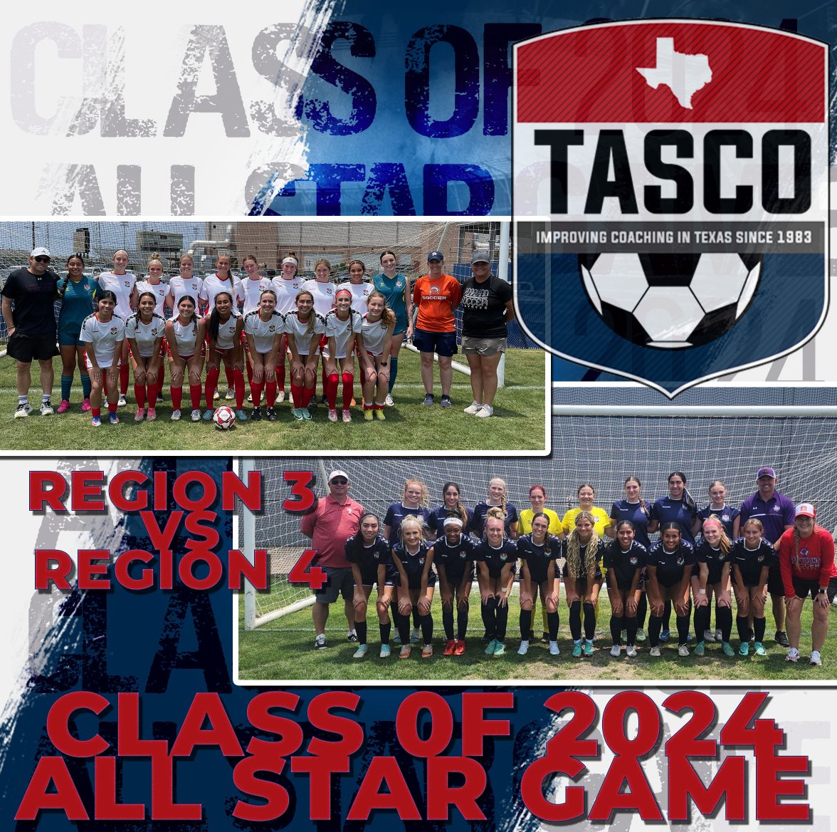 The weather was pretty great for our All Star game between Region 3 and Region 4 Girls teams yesterday! What a great way to end the 2023-2024 season for Texas Soccer! #TASCO #TASCOAllStar #TXHSSoccer #TXHSSoc