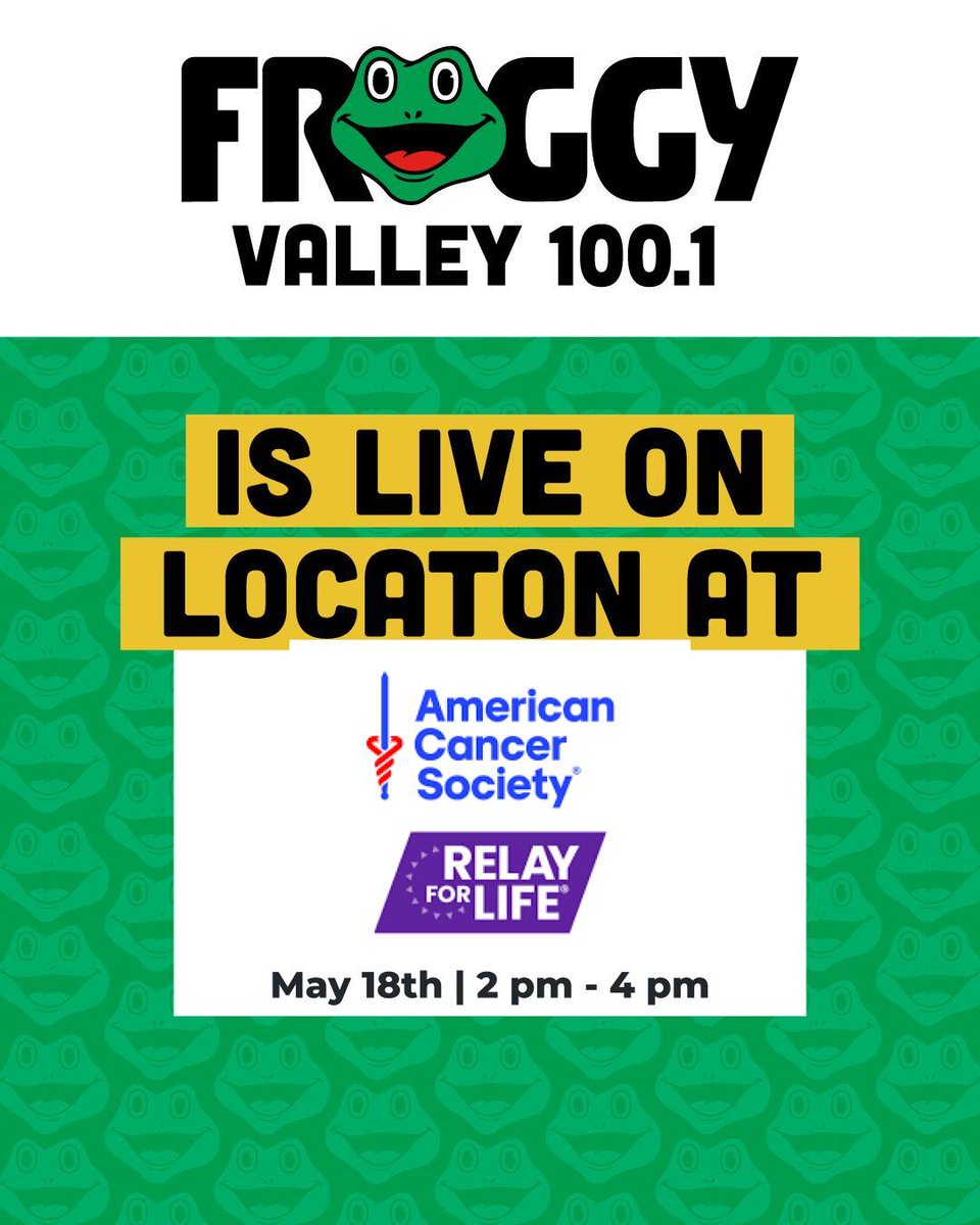 Coming up tomorrow out at Cedar Crest High School, it is the Relay For Life! Join Chase from 2 pm until 4 pm as they celebrate 30 years of beating cancer with the slogan Let's Beach Cancer! Come on out a support a wonderful cause!