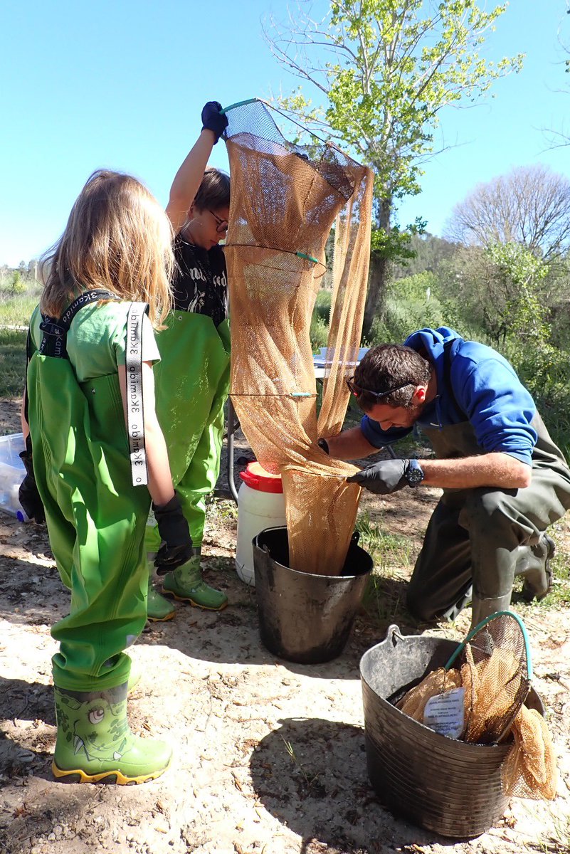 10 anys del projecte #EMPESCAT!! Un any més de seguiment per millorar i conservar la vida aquàtica del #riuGaià. Gràcies al Dídac, l’Ariadna i el David per participar ahir en l’estació de seguiment de #Pontils 
@Dipta_cat #custòdiafluvial