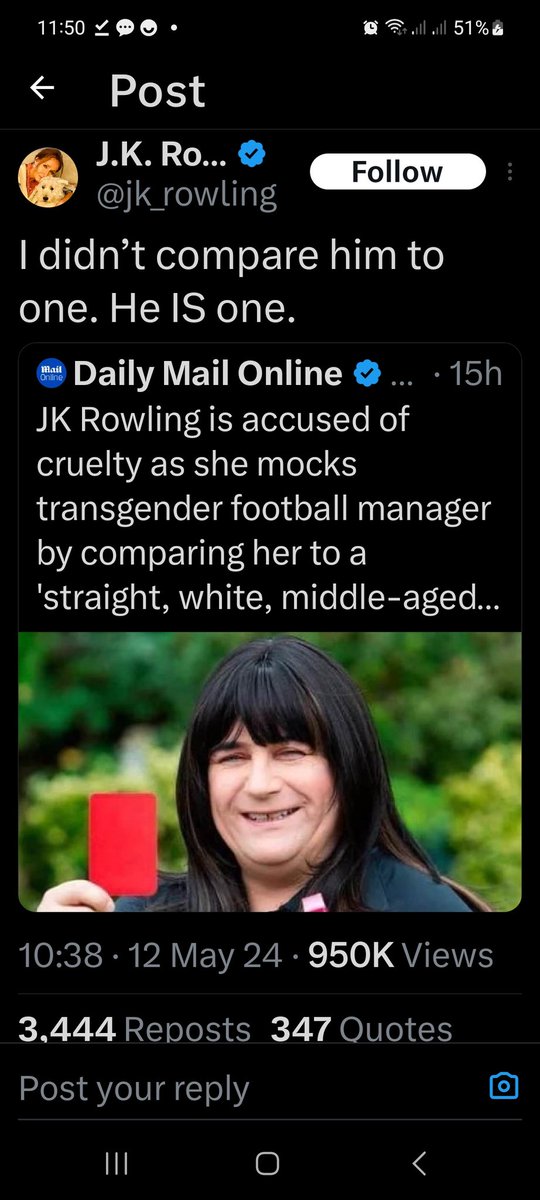 Breaking news: Bored billionaire rattles her TerfHounds into a pile on, because, you know, she's really into 'protecting woman and girls from men', and it's nothing to do with her being an angry little minded bigoted nazi. It all comes from love. #TerfIsland #TERFcult #JKRowling…