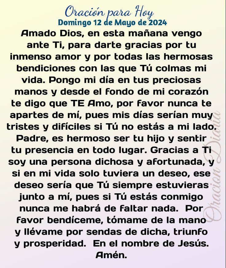 Oración Diaria®™ (@oracion_diaria) on Twitter photo 2024-05-12 11:47:12