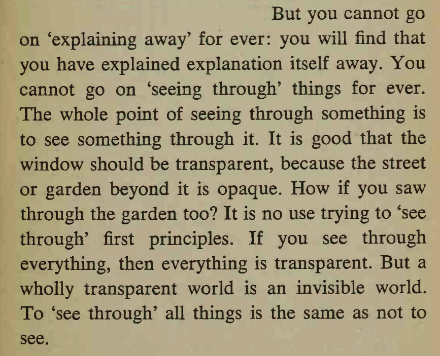 How beautifully simple and simply written yet painfully profound

C. S. Lewis man, each paragraph could be a book of its own