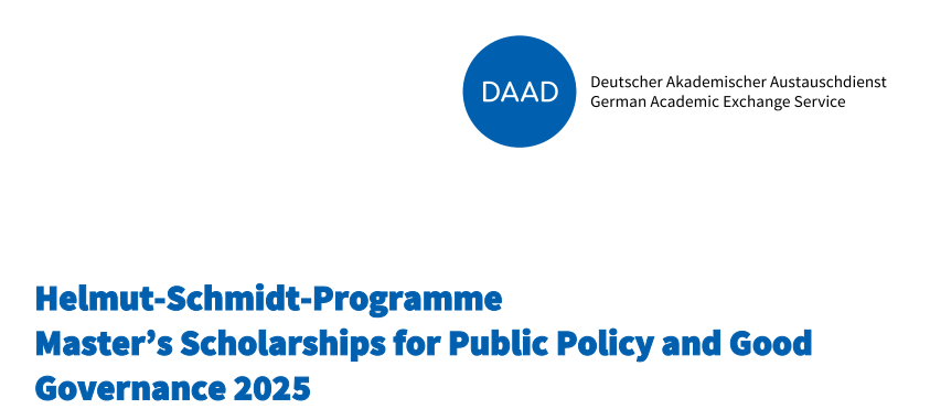 Helmut-Schmidt-Programme Master’s Scholarships for Public Policy and Good Governance 2025

The following master’s courses are part of the Helmut-Schmidt-Programme  (Master’s Scholarships for Public Policy and Good Governance):

1. Social Protection: h-brs.de/en/sv/study.ma…
2.…
