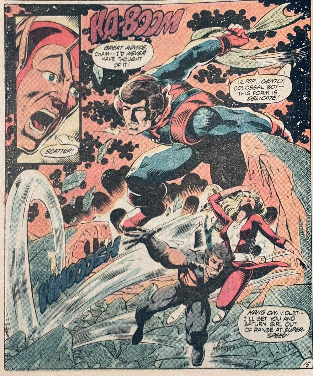 One of the things I really enjoy with Keith Giffen as the new regular artist is how he utilizes Chameleon Boy’s shape-changing powers constantly, not just in battle. I’m curious how much was from Paul Levitz input as writer. Legion of Super-Heroes #289 (1982) #LongLiveTheLegion