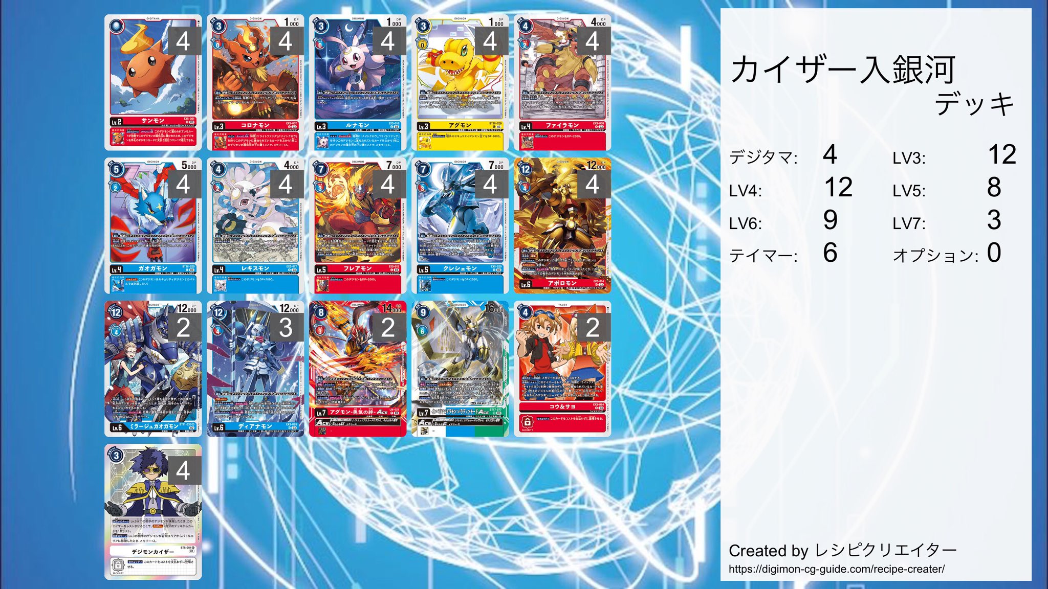 デジモンカード　銀河　デッキ　アポロモン ルナモン ディアナモン まとめ売り デジモンカード 銀河 デッキ アポロモン ルナモン ディアナモン
