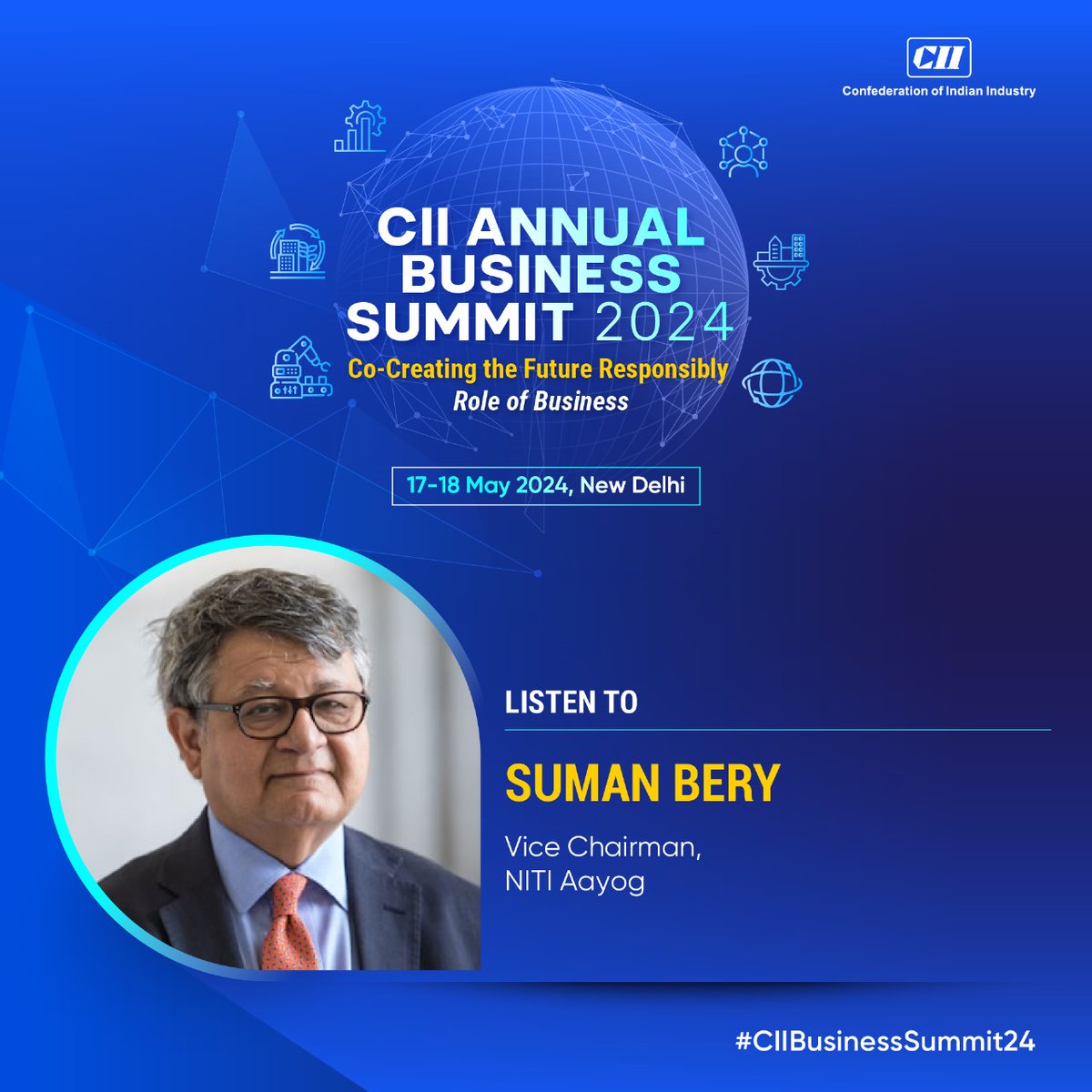 Listen to @suman_bery, Vice Chairman,@NITIAayog share deep insights at the CII Annual Business Summit 2024. Join for thought provoking discussions on the way ahead for India and its progress on competitiveness, inclusiveness, innovation, globalisation and sustainability.
