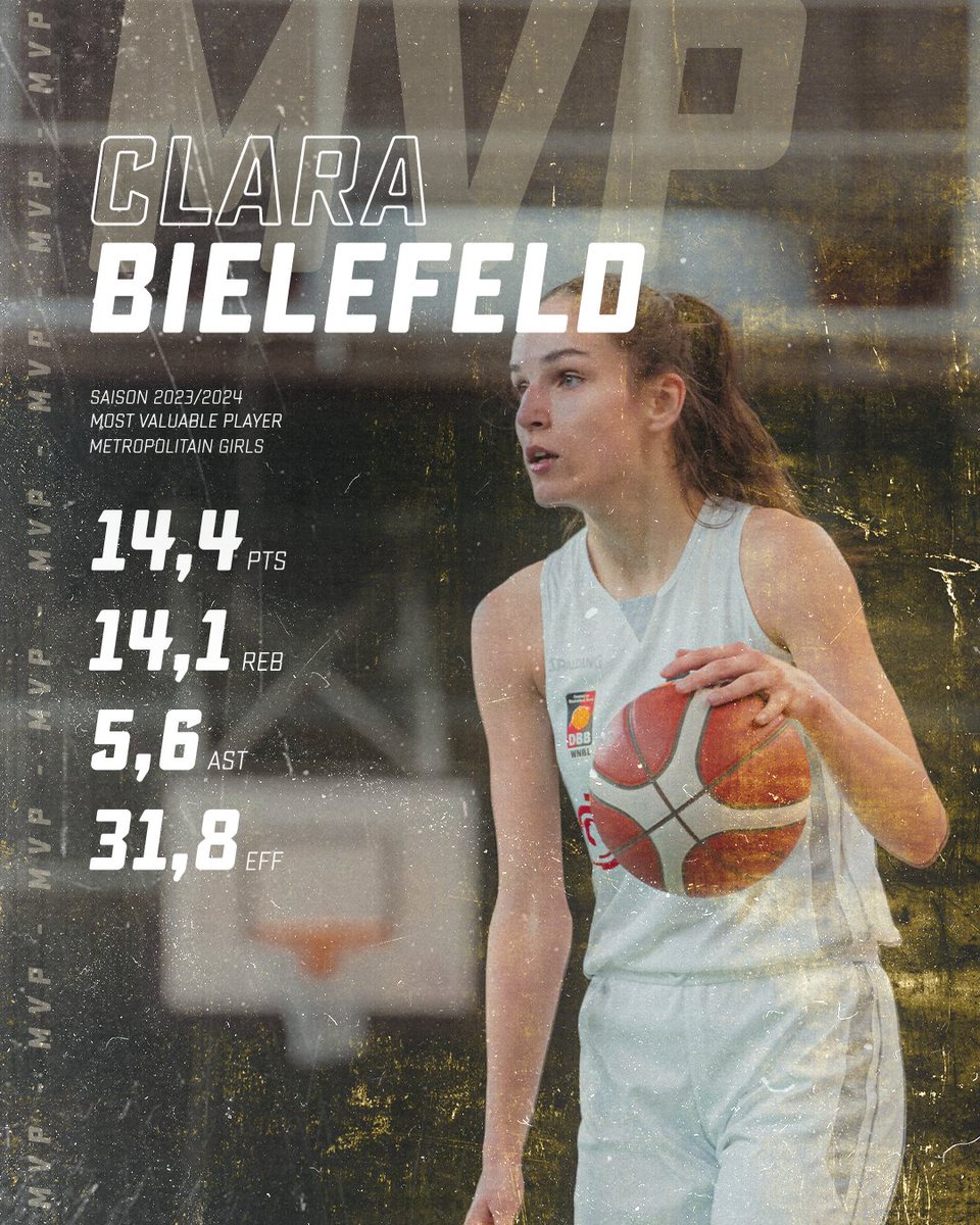 🗣️ MVP

Der Most Valuable Player of the Year der WNBL 23/24 ist Clara Bielefeld von den Metropolitain Girls 👏
•••••
🏀⚫️🔴🟡🔥
#KoerbeFuerD
#WNBL
#TOP4