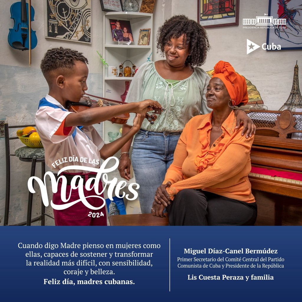 ✍️ | La historia de Ailed y la de su guerrera mamá, son las protagonistas este año de la postal del Presidente @DiazCanelB por el #DiaDeLasMadres. 🔗| presidencia.gob.cu/es/noticias/ma… . . . #Cuba 🇨🇺