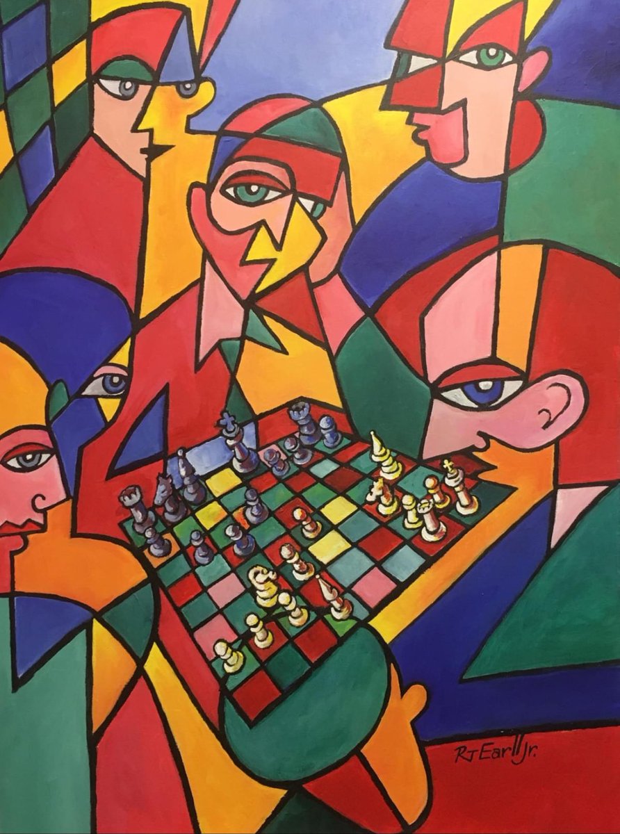 'Chess Match with DuChamp' By R.T. Earll Jr.

#ChessArt 🎨