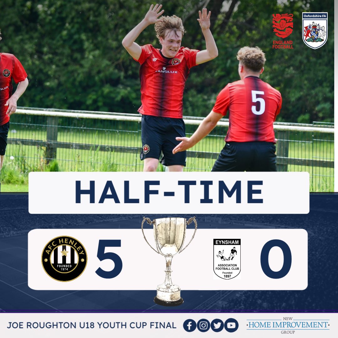 It’s been a very entertaining first half here in the Joe Roughton U18 Youth Cup, sponsored by @NewHomeImprovem #ofacups