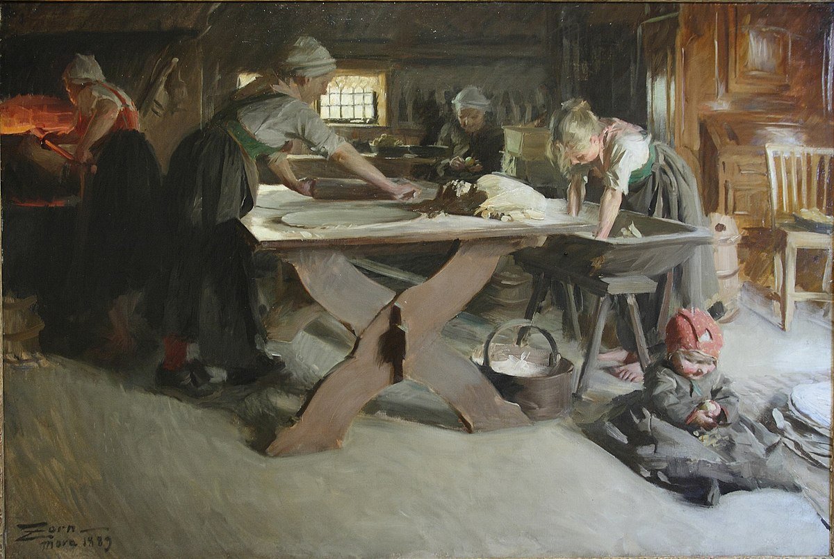 Het dagelijks brood... 🎨 'Brödbaket' (1889), Anders Zorn 🇸🇪