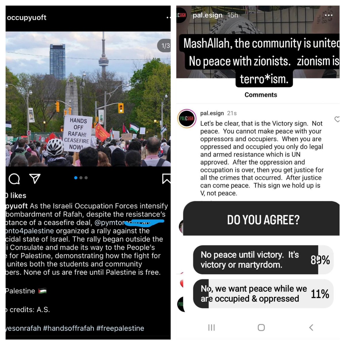 'Occupy UofT' calling Hamas murderers 'the resistance.' Federally-registered non-profit 'Pal.Esign' advocating for 'martyrdom' in Canada. These things are happening right now. Right now, where you live. #cdnpoli