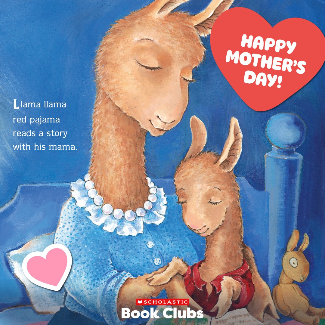 Nothing beats story time with mama ❤️ Happy #MothersDay! Shown: Page from Llama Llama Red Pajama, by Anna Dewdney 🦙 bit.ly/4dCHB6g