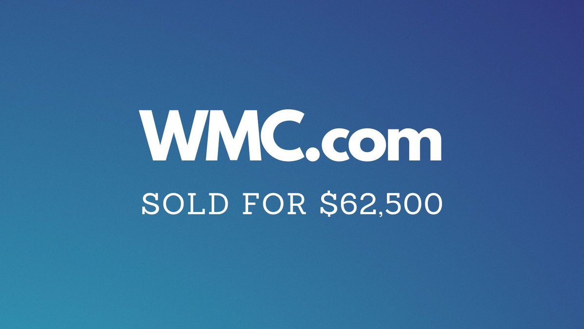 Yesterday saw $316k in domain name sales including: $62,500 WMC․com $11,361 OnTrend․com $10,061 Leaf․io $5,500 BeyondBoundaries․com $5,000 9514․com Full list 👉 namebio.com/daily #Domains