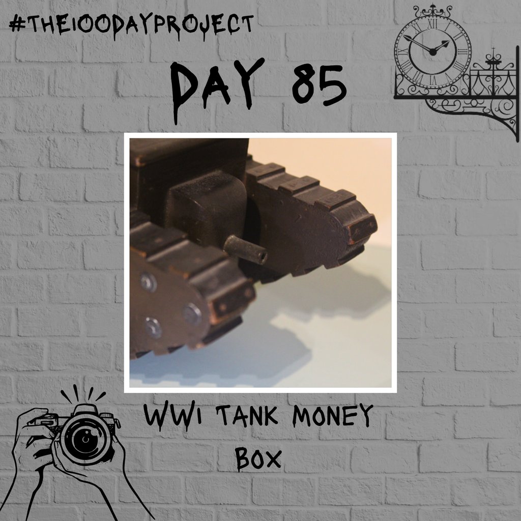 #Day85 of #The100DayProject2024 - WWI Tank Money Box

Head to our Facebook or Instagram for the full post
#100daysatthemuseum #artinmuseums #richmond #richmonduponthames #getinspired #becreative #artist #photography #collage #newperpectives #colours #textures #lookclosely