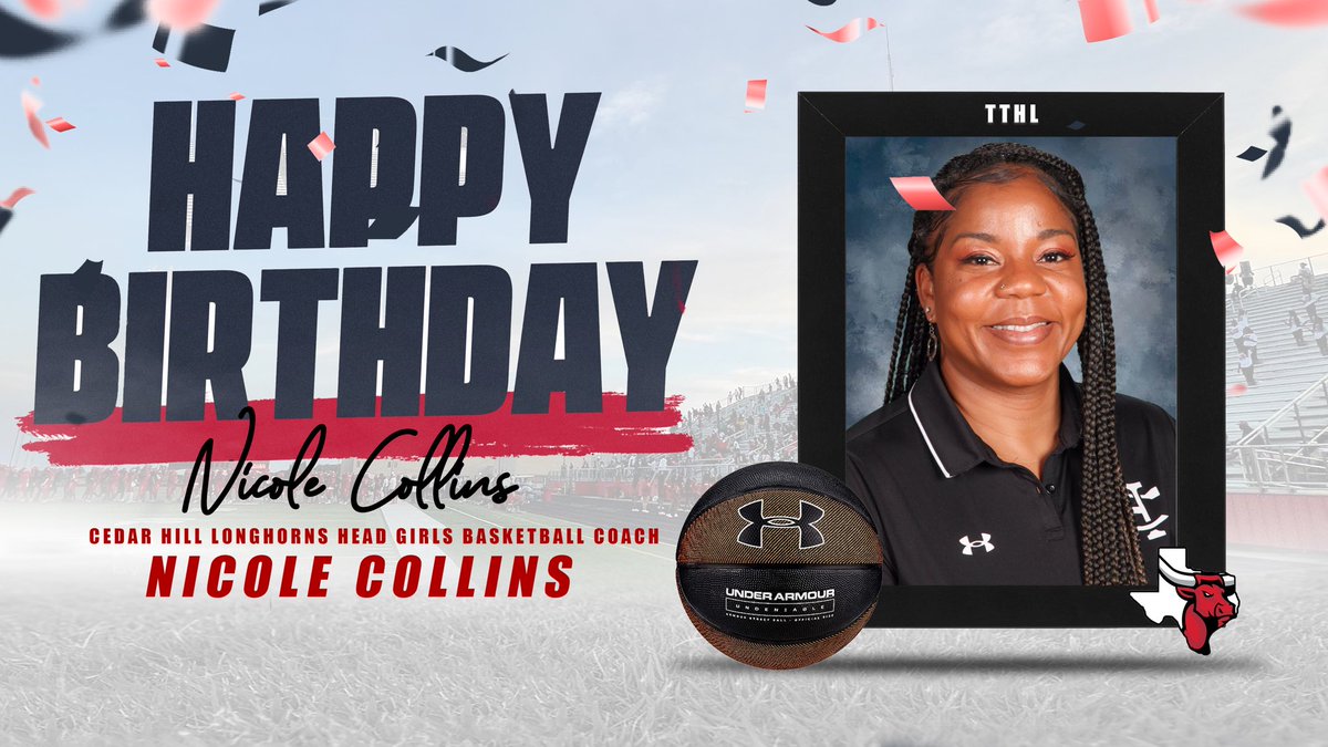 Happy birthday to @CedarHillGBB head coach Nicole Collins - Hope it’s a great day! #TTHL @RecruitTheHill1 @cedarhillisd @geraldhudson
