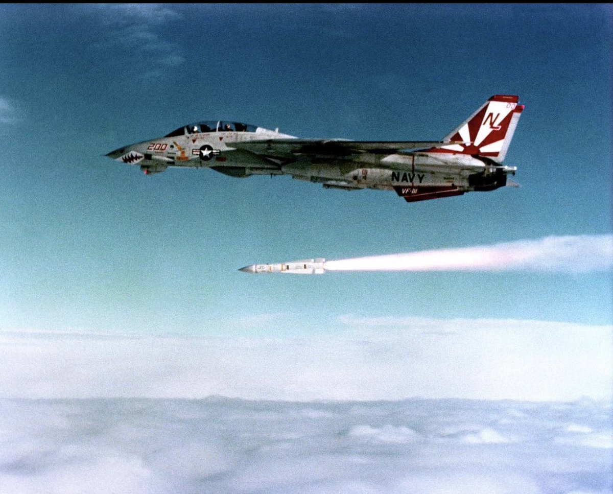 VF-111 Sundowners en sevdiğim F-14 filolarından.F-14Adab AIM-54C atışı.🇺🇸