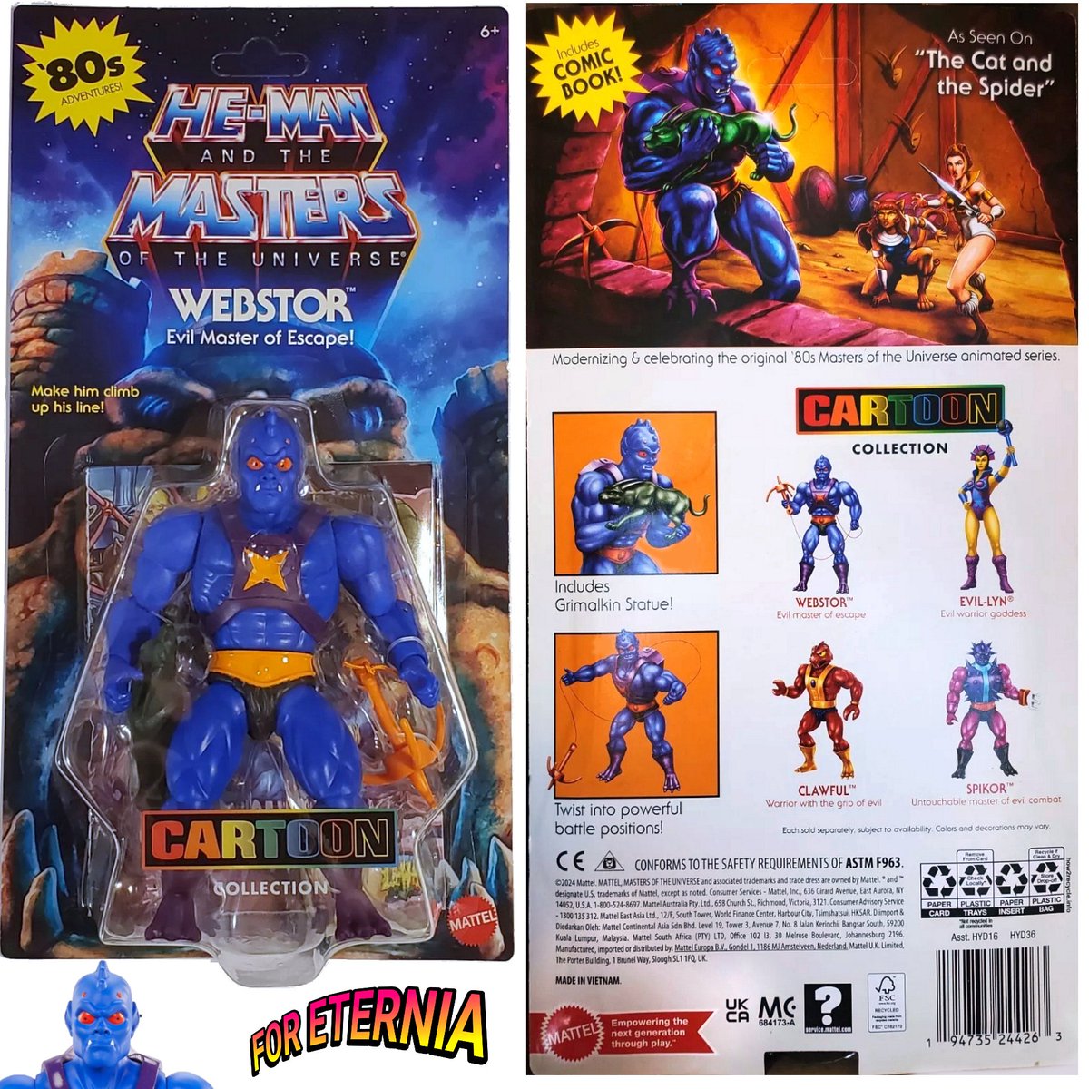 Full packaging reveal for the upcoming Masters of the Universe: Origins “Cartoon Collection ” Webstor figure. #MastersoftheUniverse #MOTU #MOTUOrigins #CartoonCollection
