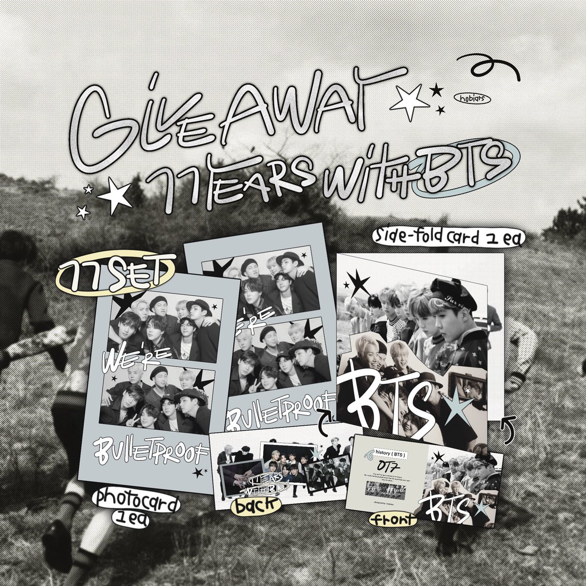 kindly rt ♡
giveaway 11 years with #bts 🐋★

✉️ gg form 11 set only
* shipping 40฿ ,  exchange dm *
date : 01 june ( time 19:30 ) 
 
- form tag & detail in mention
#BTS11thAnniversary #11YearsWithBTS