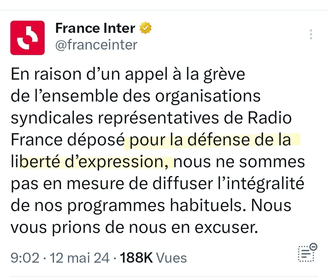 Sept ans de macronie et on en est là : une grève à Radio France pour 'la défense de la liberté d’expression' ! Inquiétant quand on sait que le gouvernement prévoit une fusion de l'audiovisuel public au 1ᵉʳ janvier 2026... #ORTF