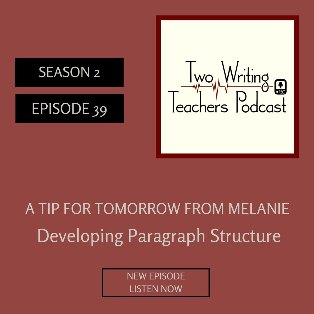 Tune in to #TWTPod to learn how to help students move from writing formulaic paragraphs to composing authentic pieces that truly showcase their writing talents with expert tips on oral rehearsal and the use of sentence frames. 🎧:buzzsprout.com/2027003/150115…