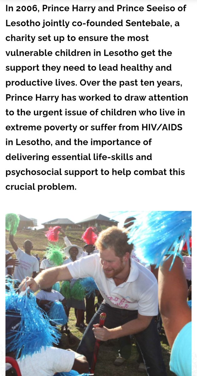 Long before the Invictus Games, which was founded in 2014, Prince Harry and Prince Seeiso of Lesotho founded Sentebale. That was in 2006 when Prince Harry was 22. 

Don't let them re-write history to suit lazy Prince William who is struggling in his role as heir to the throne.