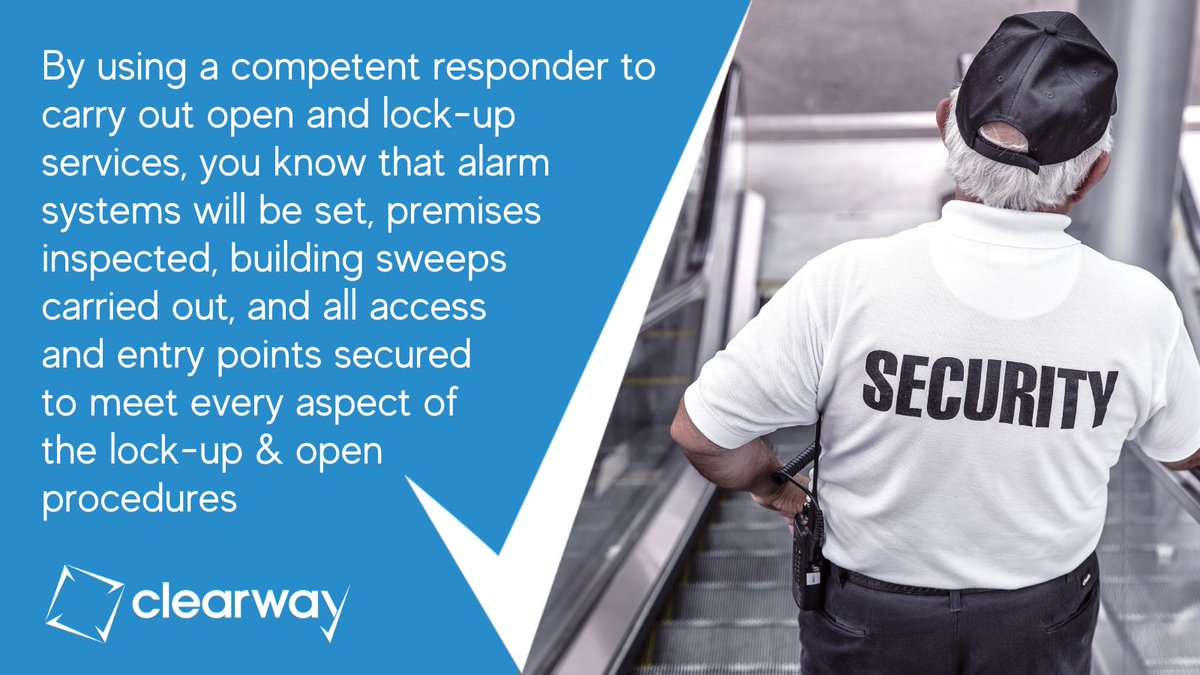 By using a competent responder to carry out open and lock-up services, you know that alarm systems will be set, premises inspected, building sweeps carried out, & all access and entry points secured to meet every aspect of the lock-up & open procedures: ow.ly/lKg650Rzvfb
